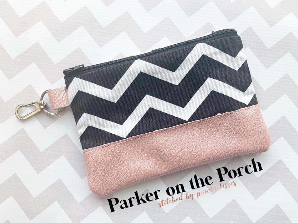 Digital Download - The Horizon Zipper Bag - in the hoop machine embroidery ITH pattern