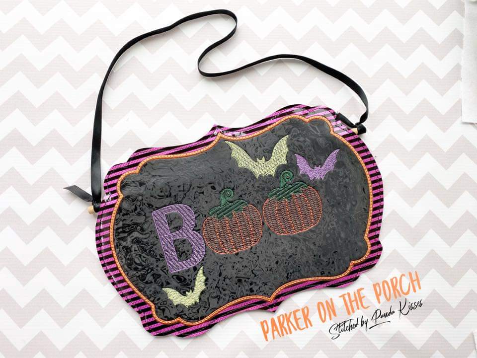 Digital Download- Boo Sketch - Embroidery Fill - in the hoop machine embroidery ITH pattern
