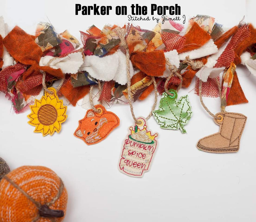 Digital Download - Basic Fall Charm Set - in the hoop machine embroidery ITH pattern