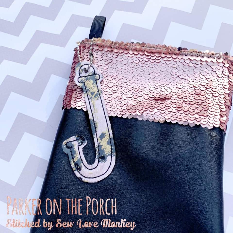 Digital Download-  Farmhouse Lemonade Monogram Charms XL - in the hoop machine embroidery ITH pattern