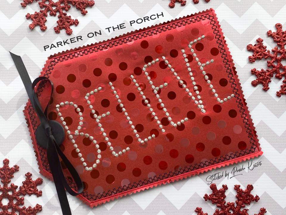Digital Download- Believe Tag Banner - in the hoop machine embroidery ITH pattern
