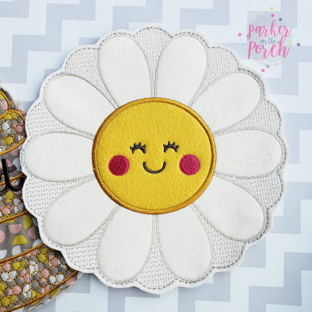 Digital Download- Happy Daisy Banner - in the hoop machine embroidery ITH pattern