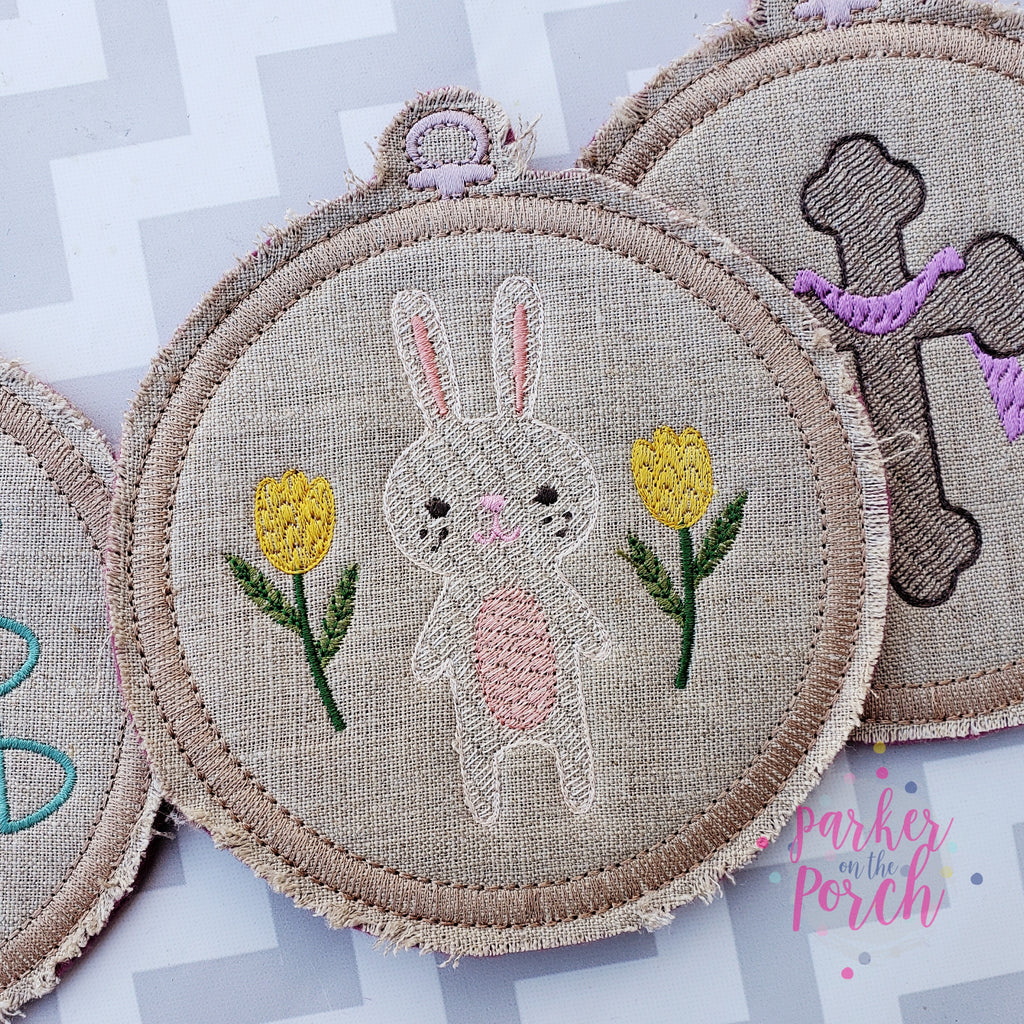 Digital Download- Embroidery Hoop Banner - Easter Set - in the hoop machine embroidery ITH pattern