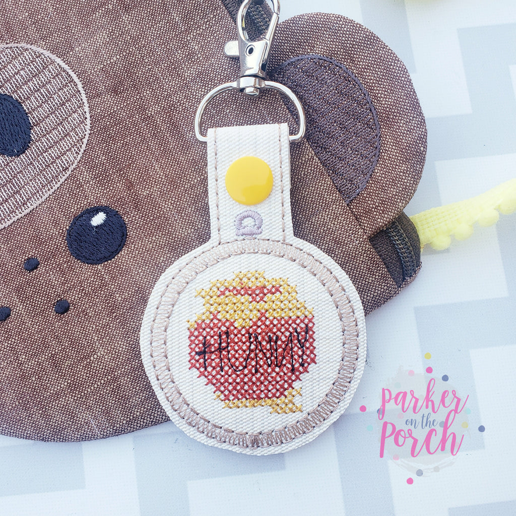 Digital Download - Hunny Cross Stitch Snaptab - in the hoop machine embroidery ITH pattern