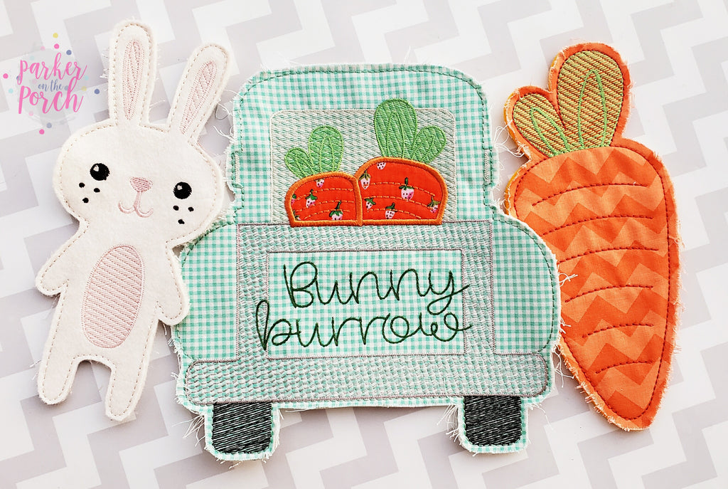 Digital Download- Carrot Banner - in the hoop machine embroidery ITH pattern