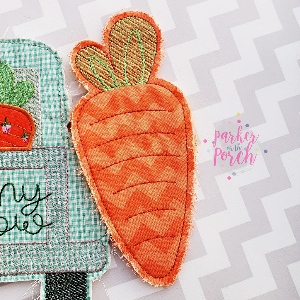 Digital Download- Carrot Banner - in the hoop machine embroidery ITH pattern