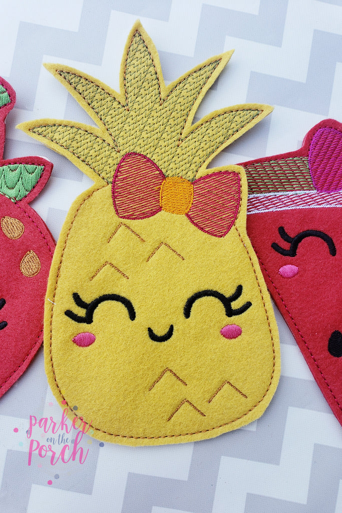 Digital Download- Fruit Banner Bundle - in the hoop machine embroidery ITH pattern