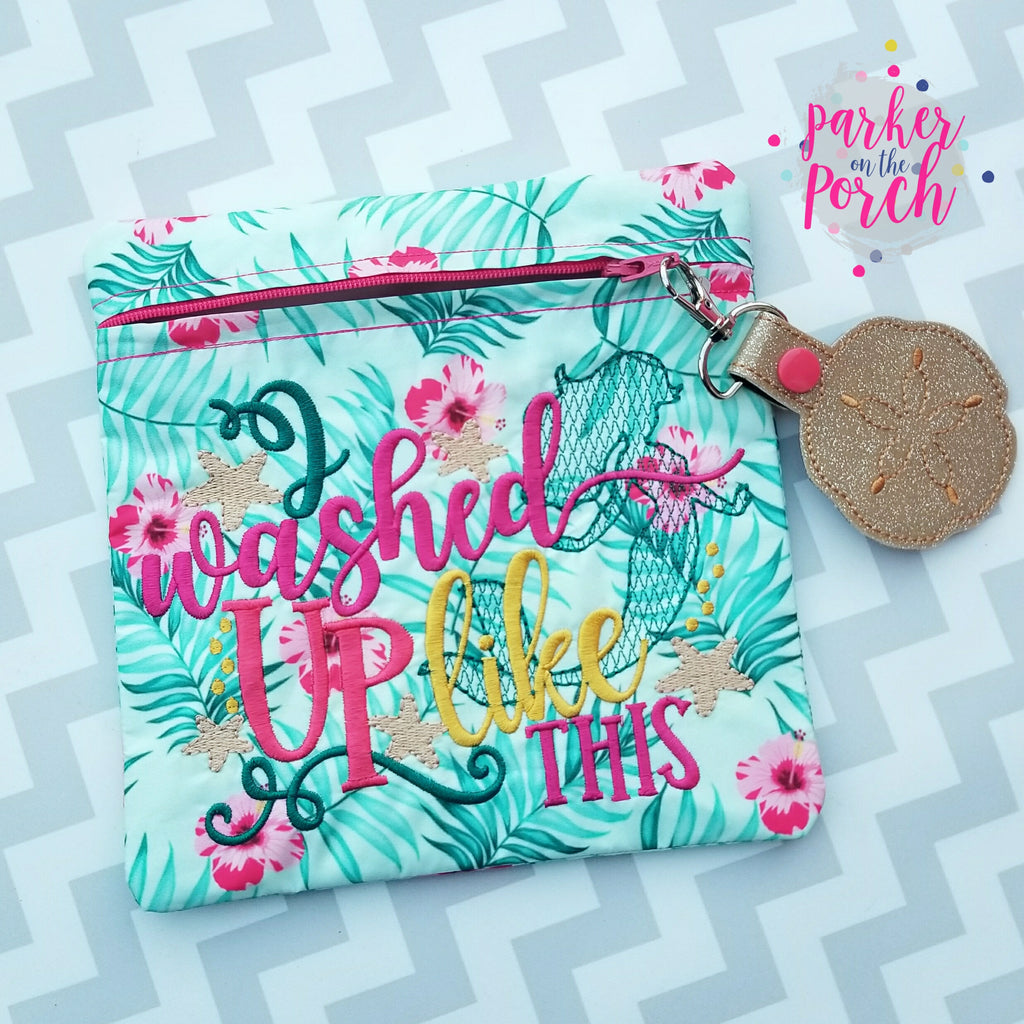 Digital Download - Super Squares Blank Zipper Bags set of 6 - in the hoop machine embroidery ITH pattern