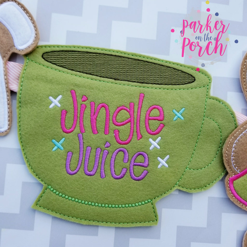 Digital Download- Jingle Juice Banner - in the hoop machine embroidery ITH pattern