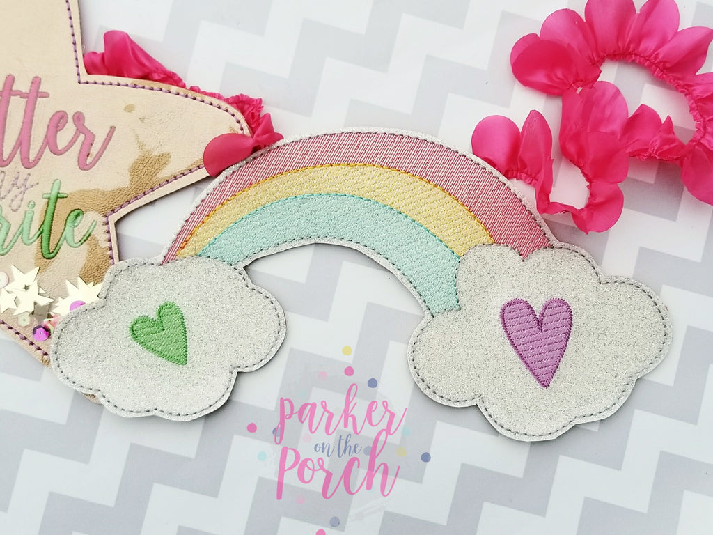 Digital Download - Rainbow Banner - in the hoop machine embroidery ITH pattern