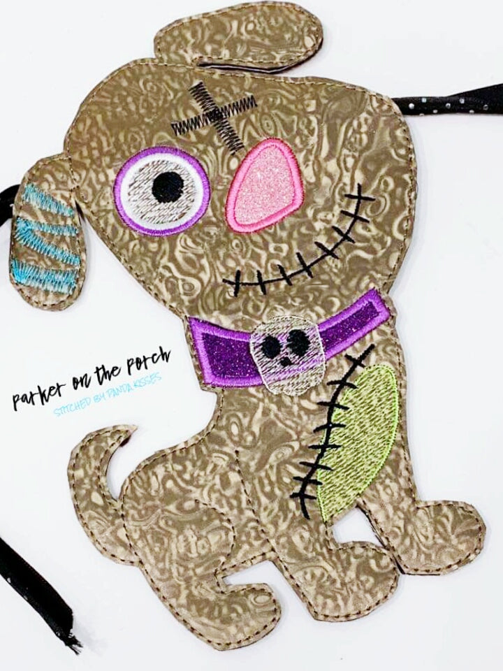 Digital Download- Zombie Pets Banner - in the hoop machine embroidery ITH pattern