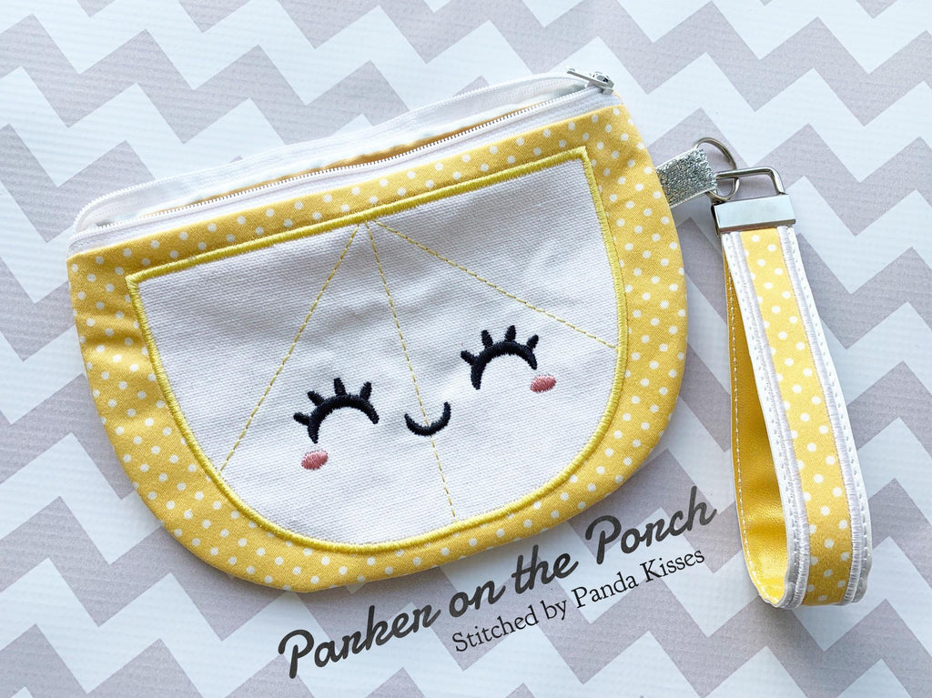 Digital Download - Watermelon and Citrus Top Zip Bag Set - in the hoop machine embroidery ITH pattern