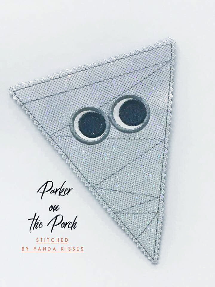 Digital Download- Boo Crew Pennant Banner - in the hoop machine embroidery ITH pattern