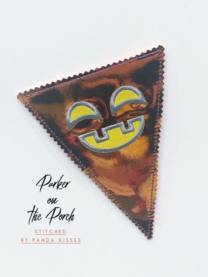 Digital Download- Boo Crew Pennant Banner - in the hoop machine embroidery ITH pattern