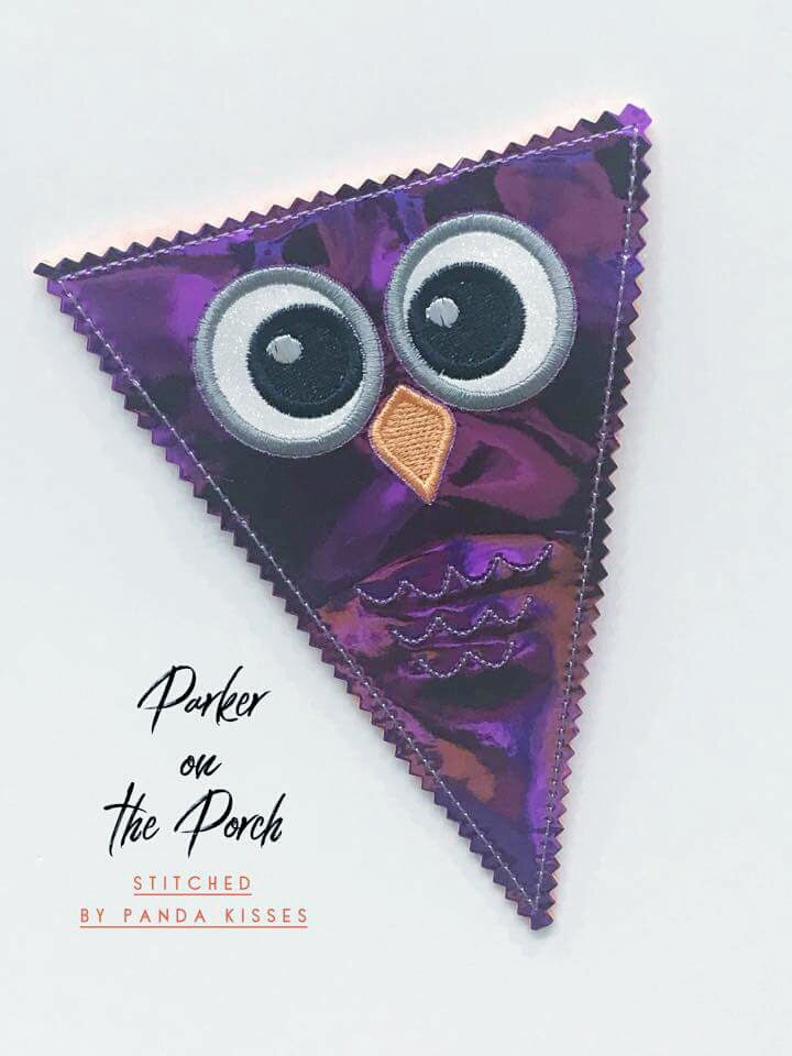 Digital Download- Boo Crew Pennant Banner - in the hoop machine embroidery ITH pattern