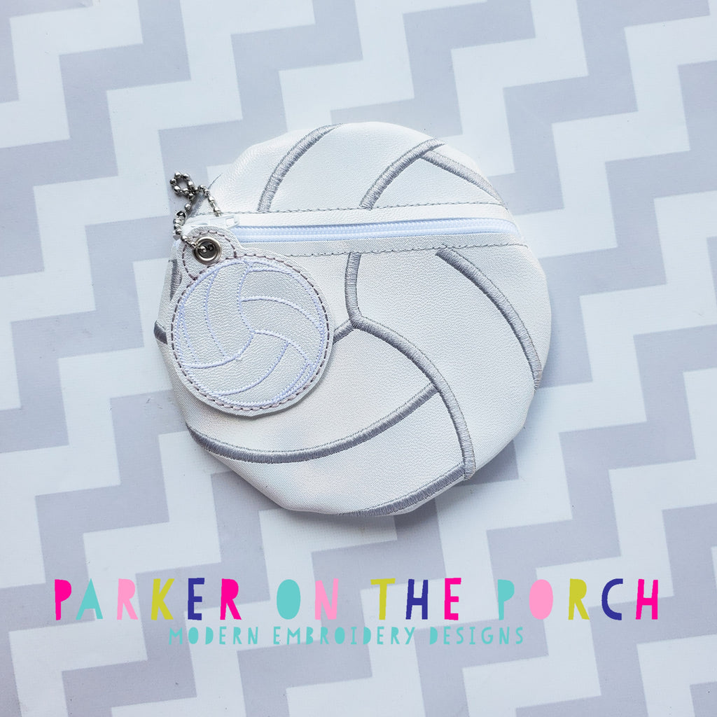 Digital Download - Volleyball Zipper Bag - Parker on the Porch, LLC