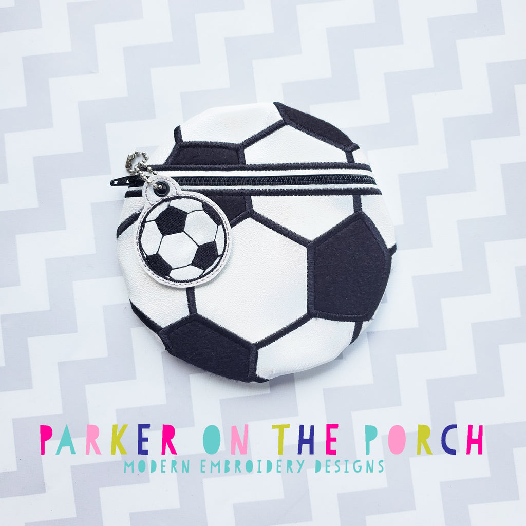Digital Download - Soccer Zipper Bag - Parker on the Porch, LLC
