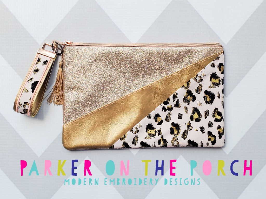 Digital Download- The Sunray TOP ZIP  Zipper Bag - in the hoop machine embroidery ITH pattern