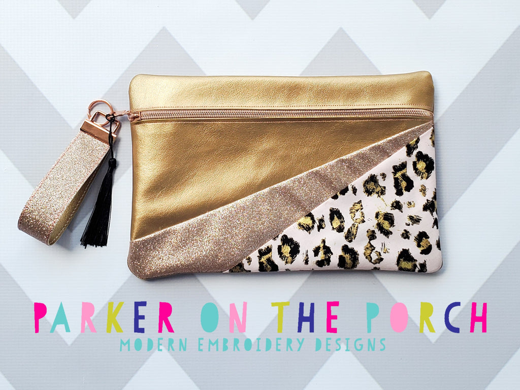 Digital Download- The Sunray FRONT Zipper Bag - in the hoop machine embroidery ITH pattern
