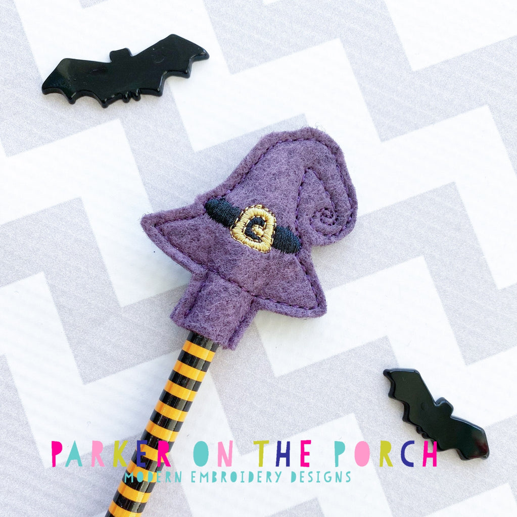 Digital Download- Witch Hat Pencil Topper - in the hoop machine embroidery ITH pattern