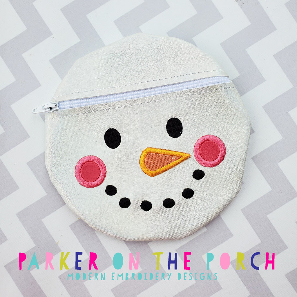 Digital Download- Snowman Zipper Bag - Parker on the Porch, LLC