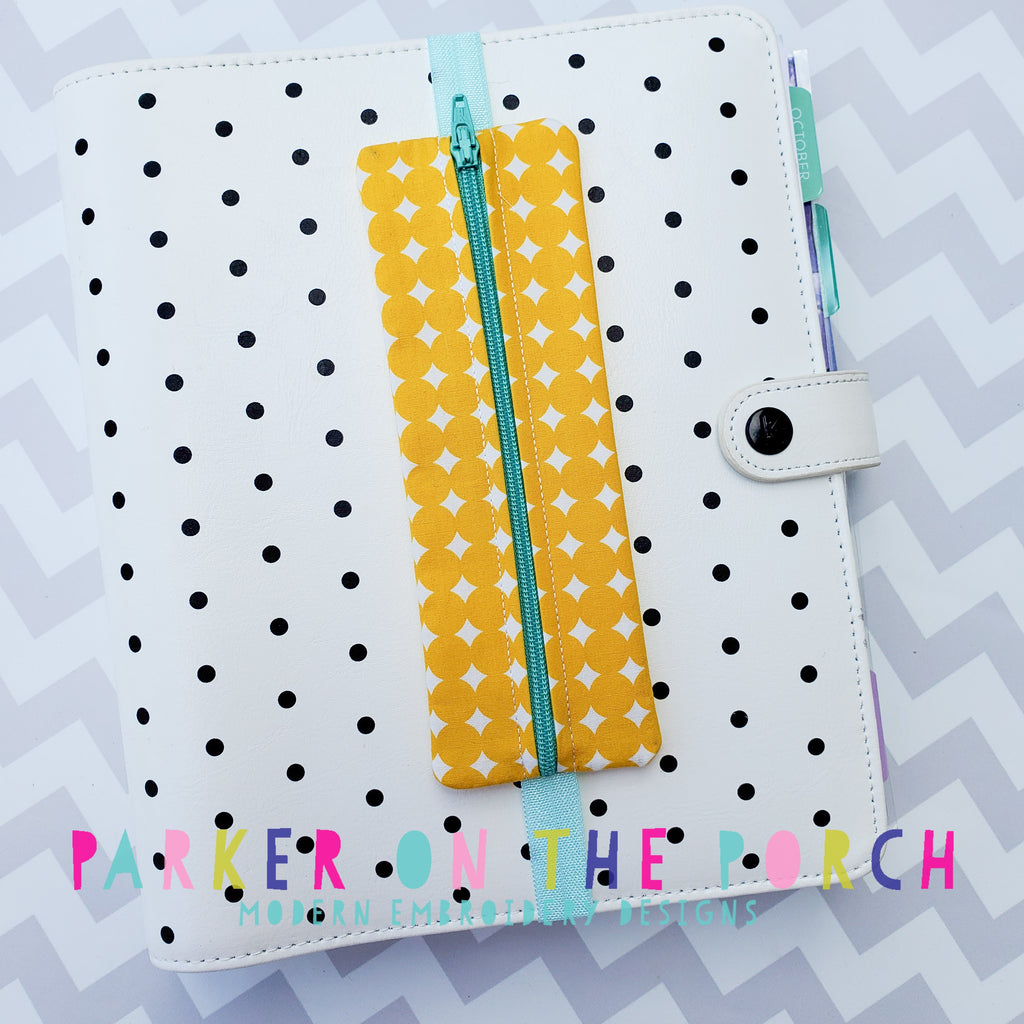 Digital Download - Pen Keeper Zipper Bag - Planner Band - Parker on the Porch, LLC