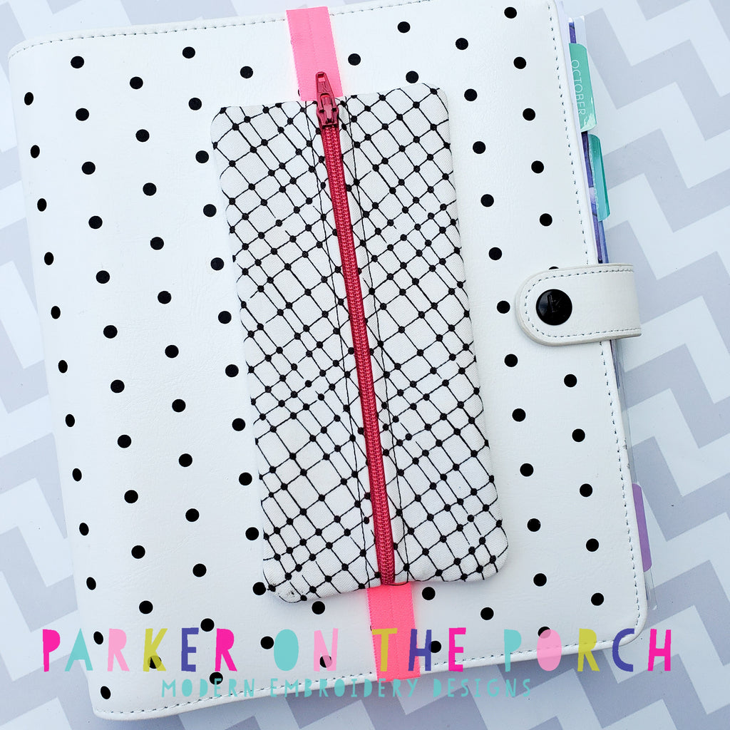 Digital Download - Pen Keeper Zipper Bag - Planner Band - Parker on the Porch, LLC