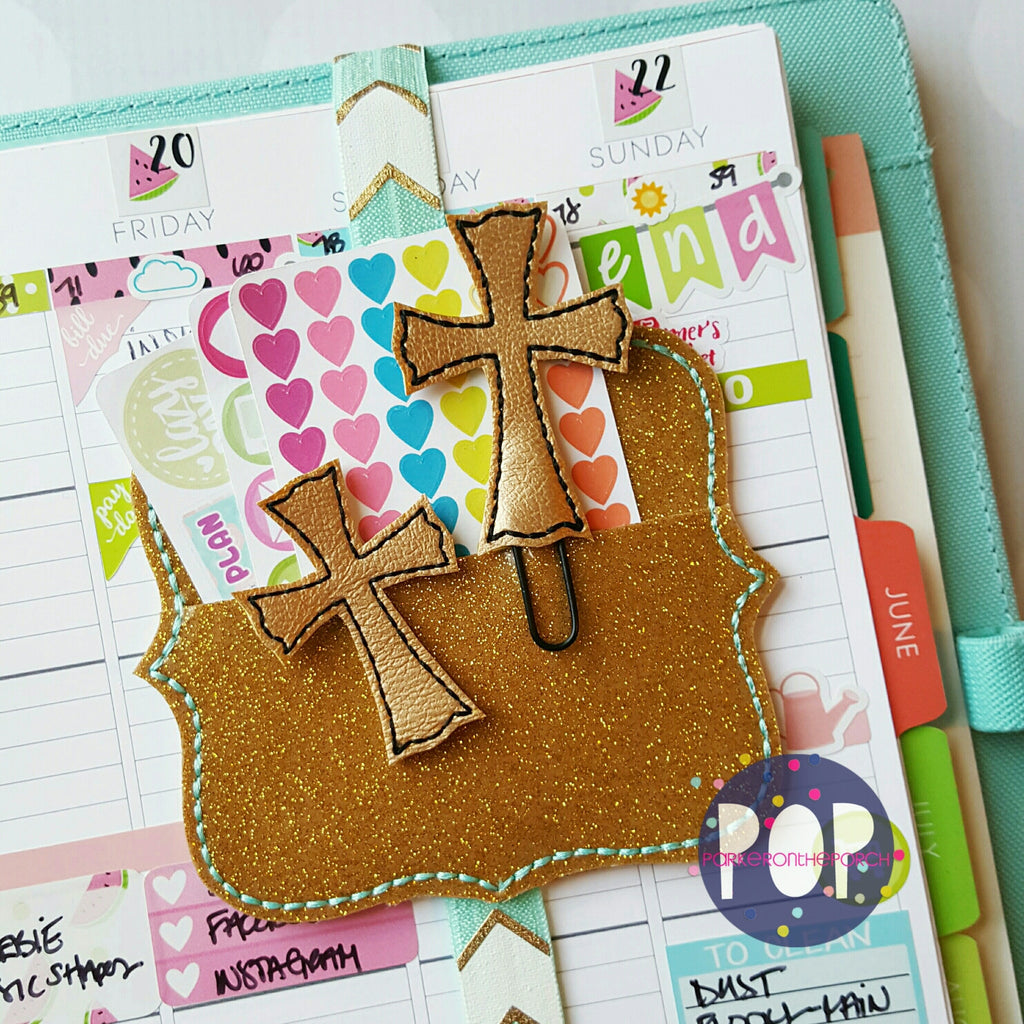 Digital Download- Cross Feltie & Planner Clip Set - Parker on the Porch, LLC