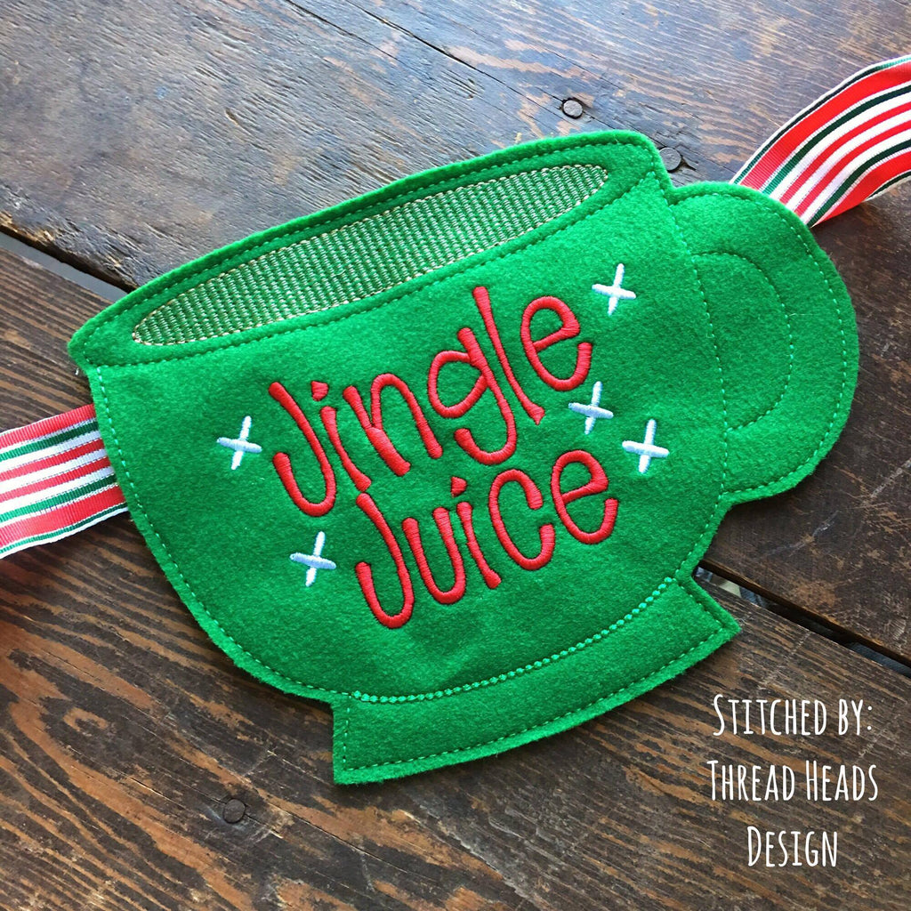 Digital Download- Jingle Juice Banner - in the hoop machine embroidery ITH pattern